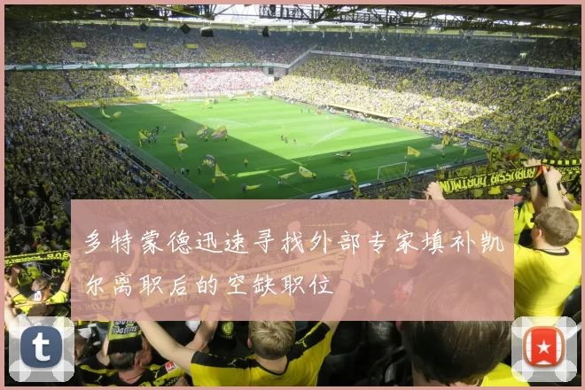 多特蒙德迅速寻找外部专家填补凯尔离职后的空缺职位
